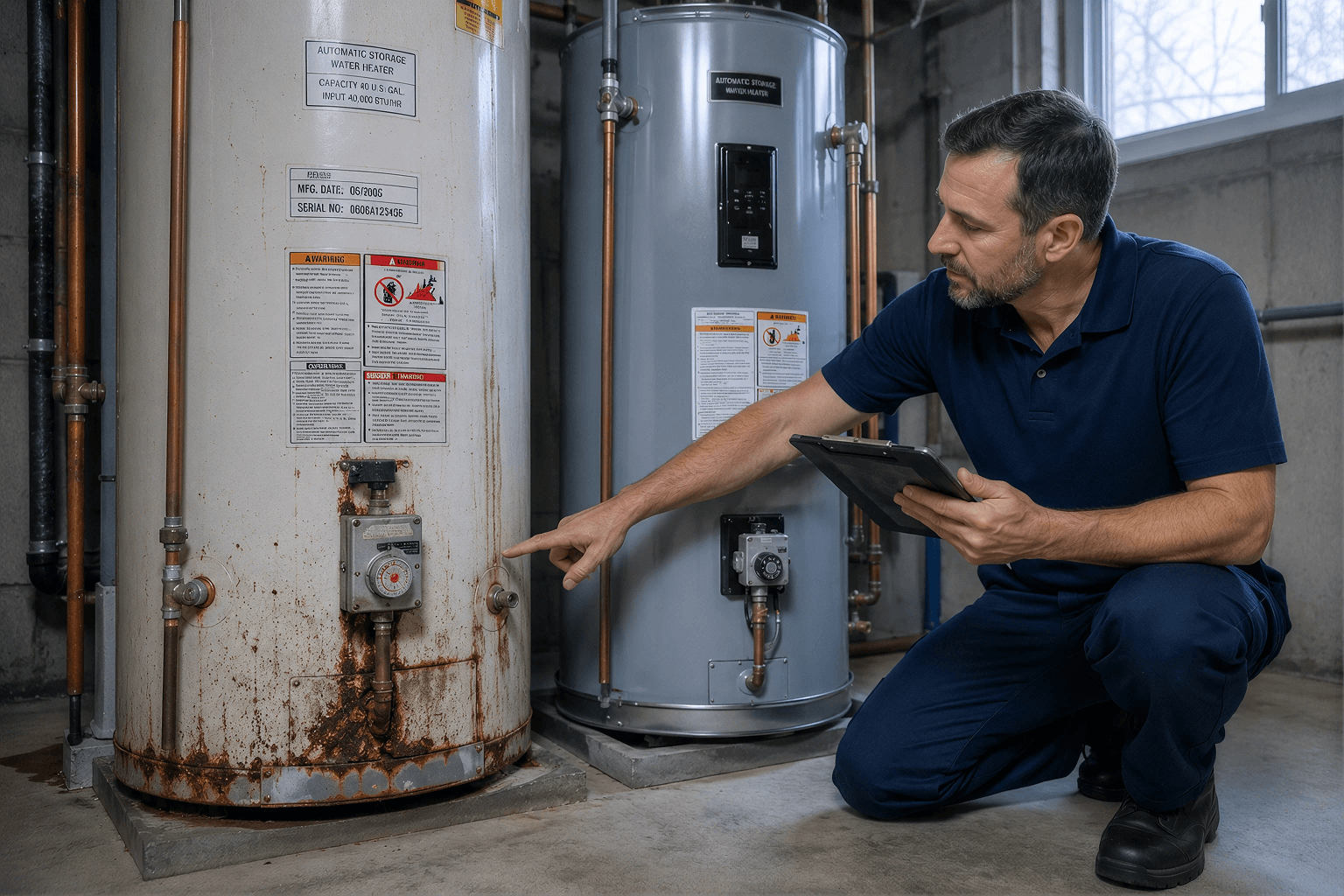 Signs your water heater needs replacement - age and efficiency indicators